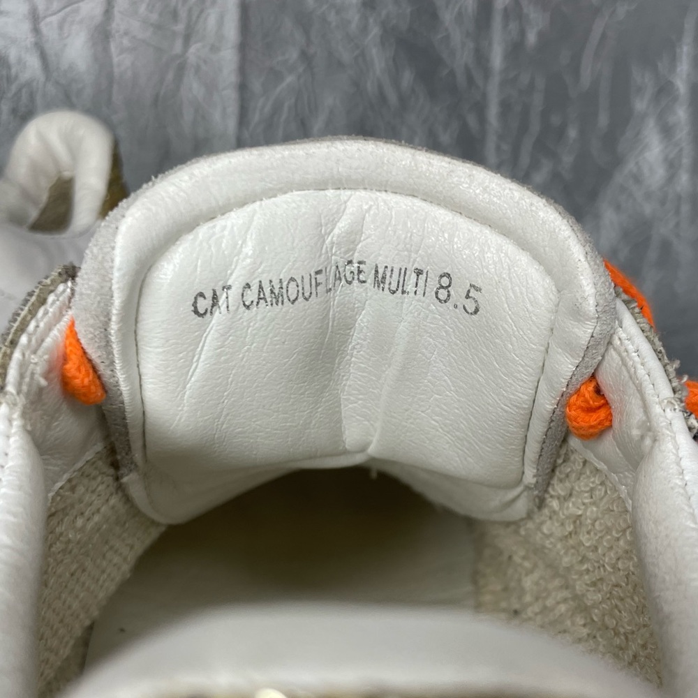 VICI Camo gold sparkle white sneakers with orange laces - Picture 8 of 12
